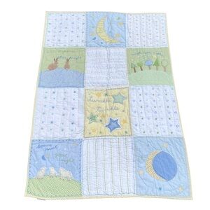 Pottery Barn Baby Kids Toddler Nursery Heirloom Embroidered Patchwork Quilt